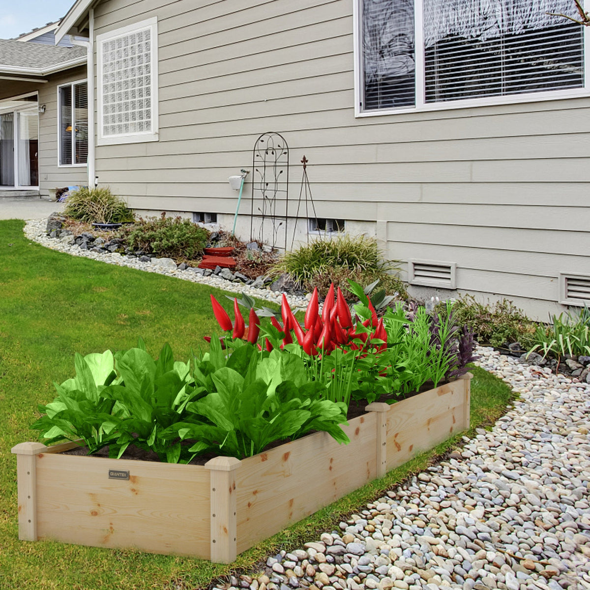 Wooden Vegetable Raised Garden Bed for Backyard Patio Balcony, photo 9 of 9