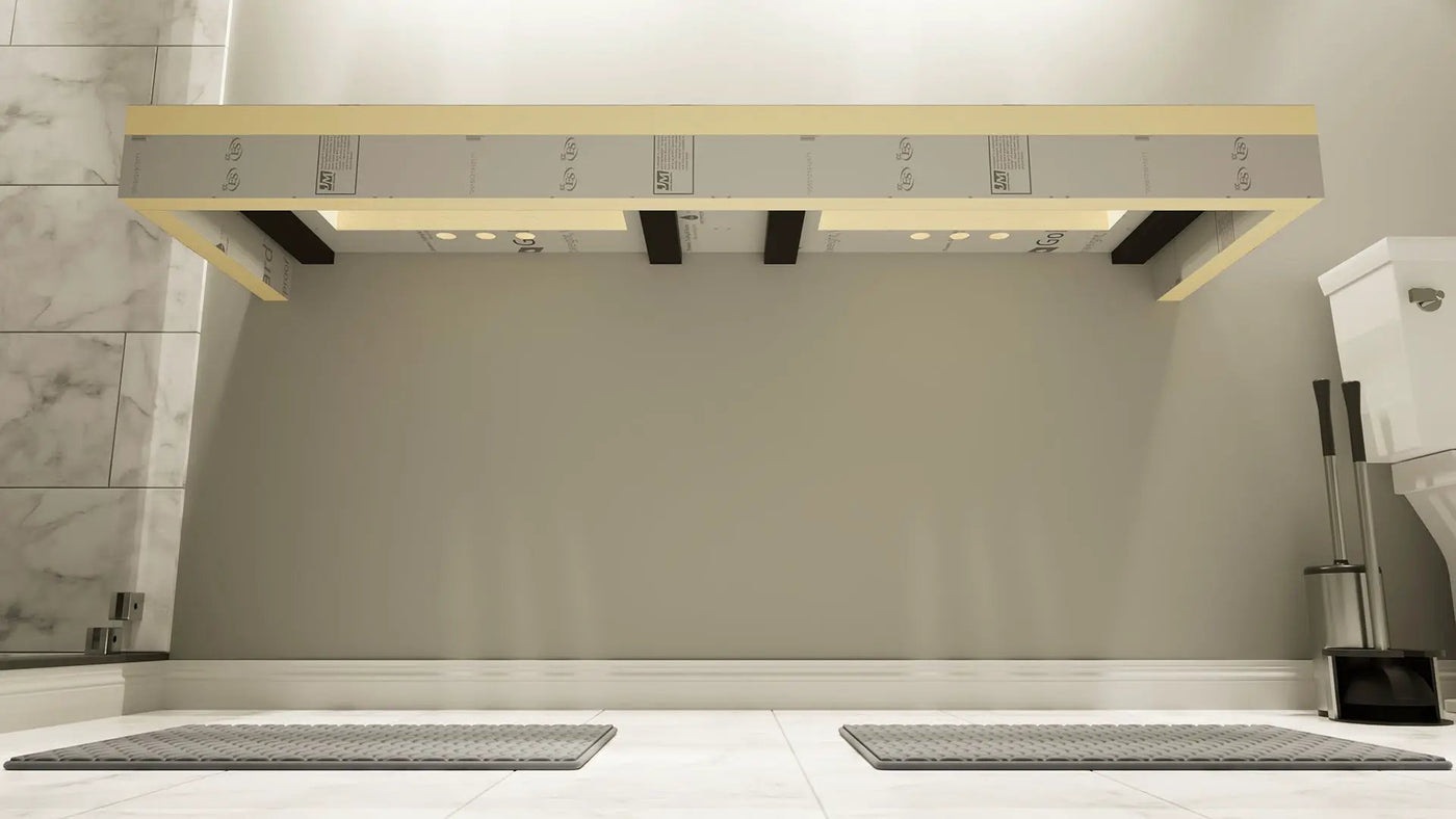 The Original Floating Bathroom Vanity Kit™ with GoBoard® & Original Vanity Bracket® by The Original Granite Bracket