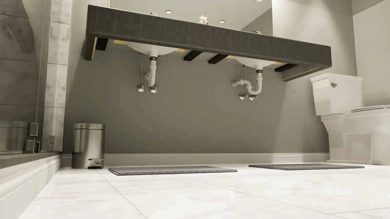 The Original Floating Bathroom Vanity Kit™ with GoBoard® & Original Vanity Bracket® by The Original Granite Bracket