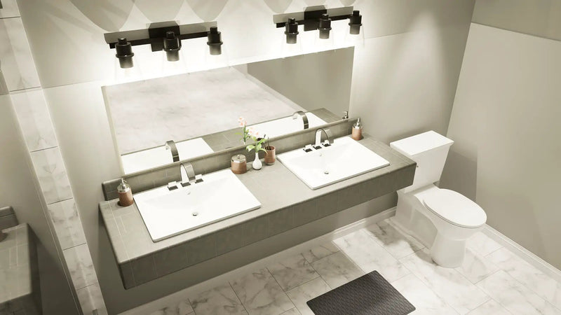 The Original Floating Bathroom Vanity Kit™ with Original Vanity Bracket® by The Original Granite Bracket