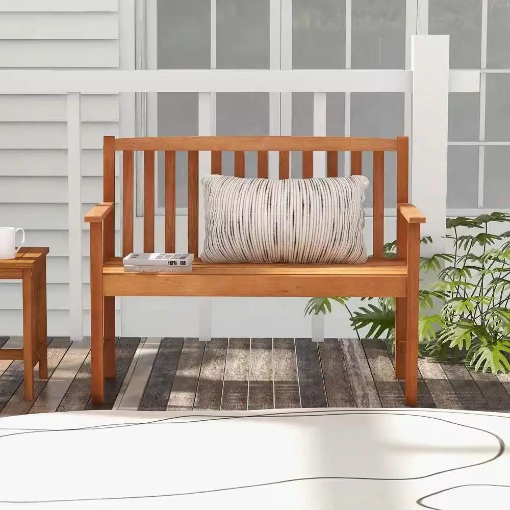 Solid Wood 4-Ft. Outdoor Patio Garden Bench - 800 lbs. Weight Capacity by HomePacific
