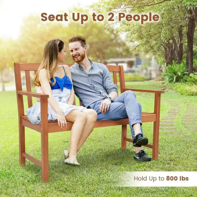 Solid Wood 4-Ft. Outdoor Patio Garden Bench - 800 lbs. Weight Capacity by HomePacific