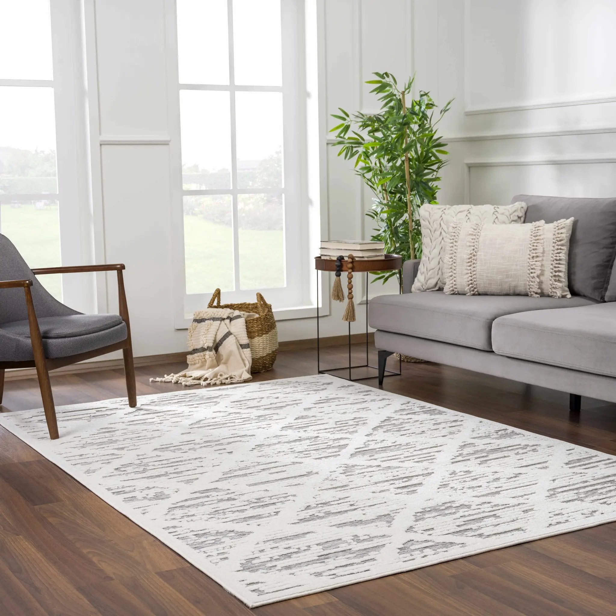 Gambang 3D Trellis Outdoor Area Rug - Clearance by Boutique Rugs