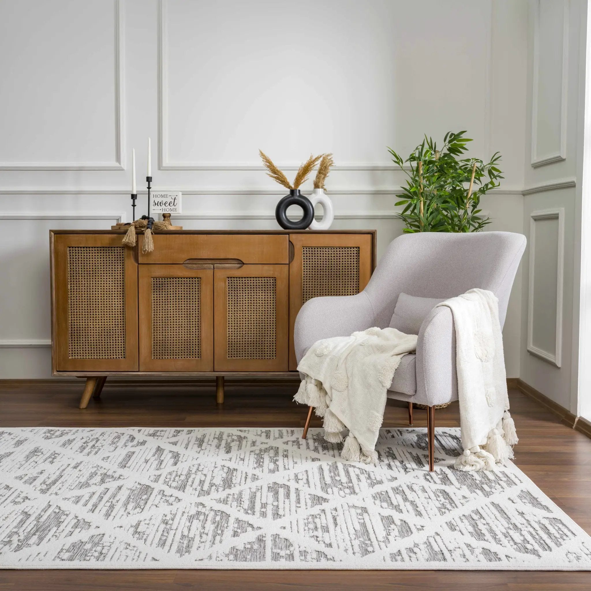 Gambang 3D Trellis Outdoor Area Rug - Clearance by Boutique Rugs