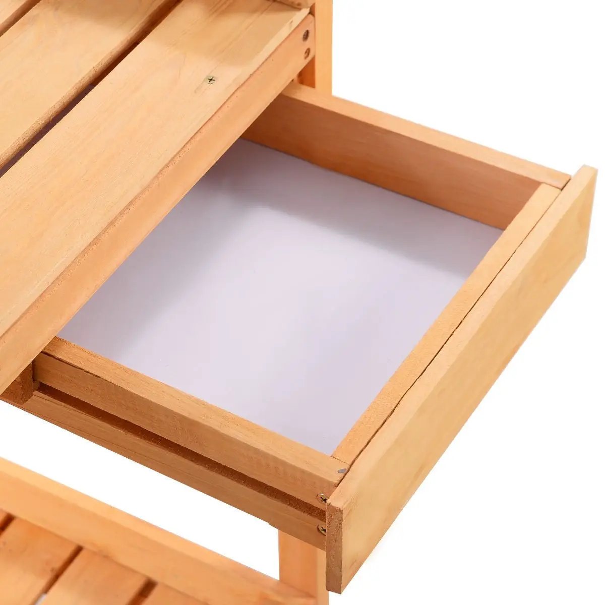 Outdoor Home Garden Wooden Potting Bench with Storage Drawer by HomePacific