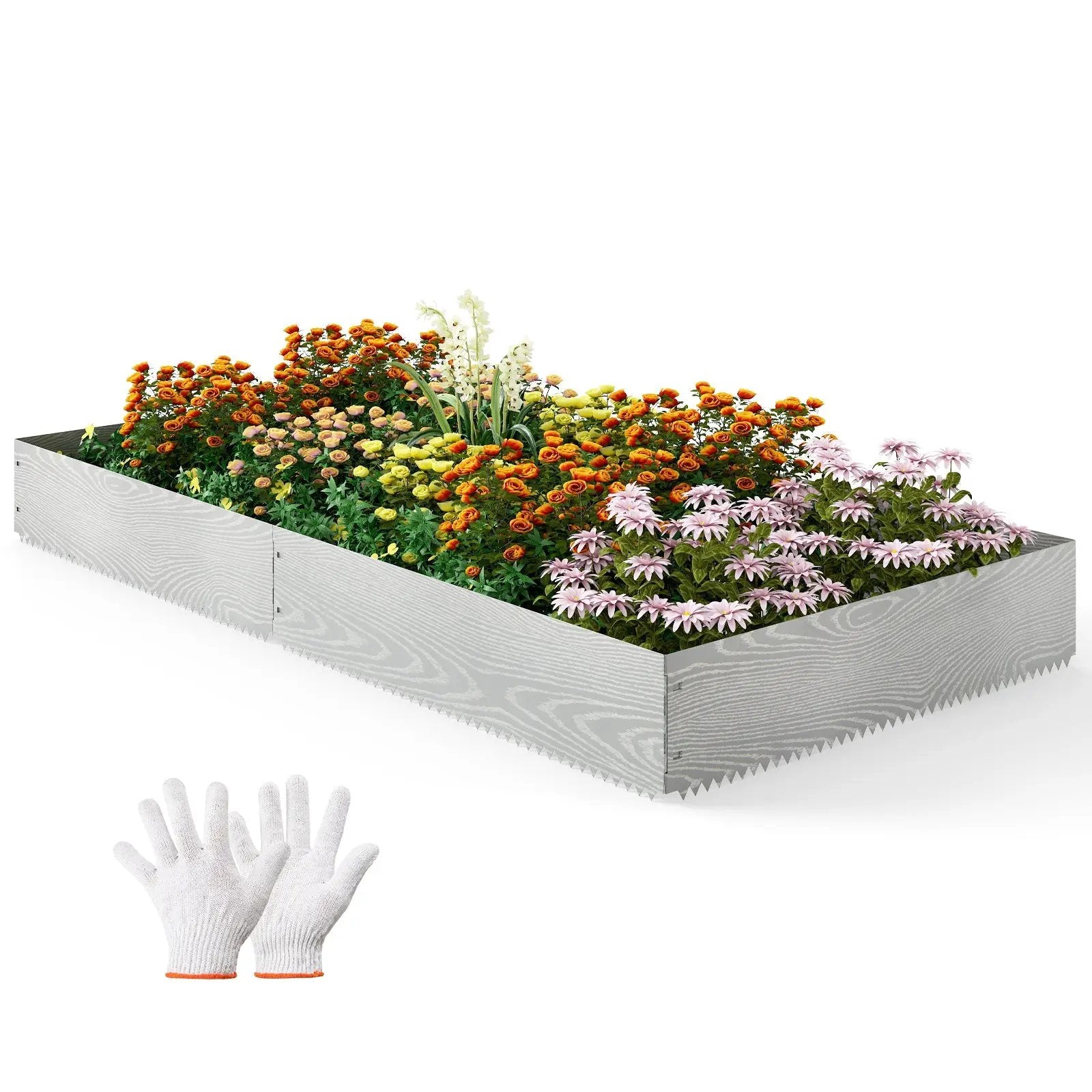 6-Pack 20 FT Galvanized Metal Landscape Edging for Lawn by DirectDeals
