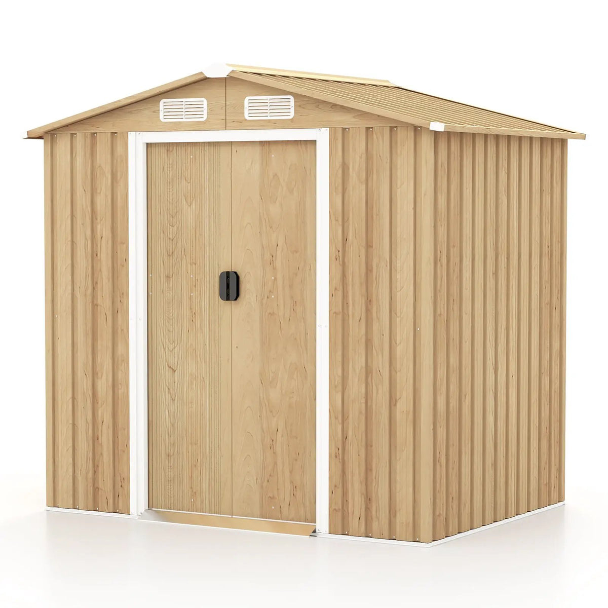 6 x 4 Feet Galvanized Steel Storage Shed with Lockable Sliding Doors by DirectDeals