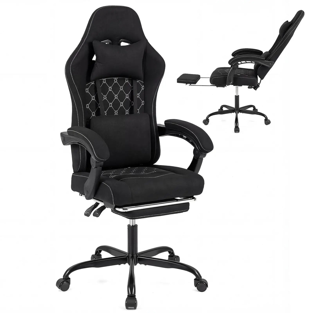 Gaming Chair Height Adjustable Computer Chair with Headrest Video Game Chair by DirectDeals