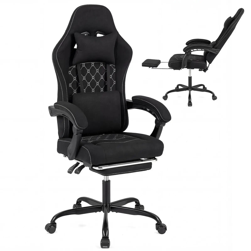 Gaming Chair Height Adjustable Computer Chair with Headrest Video Game Chair by DirectDeals