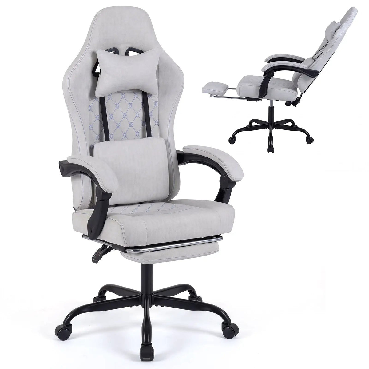 Gaming Chair Height Adjustable Computer Chair with Headrest Video Game Chair by DirectDeals