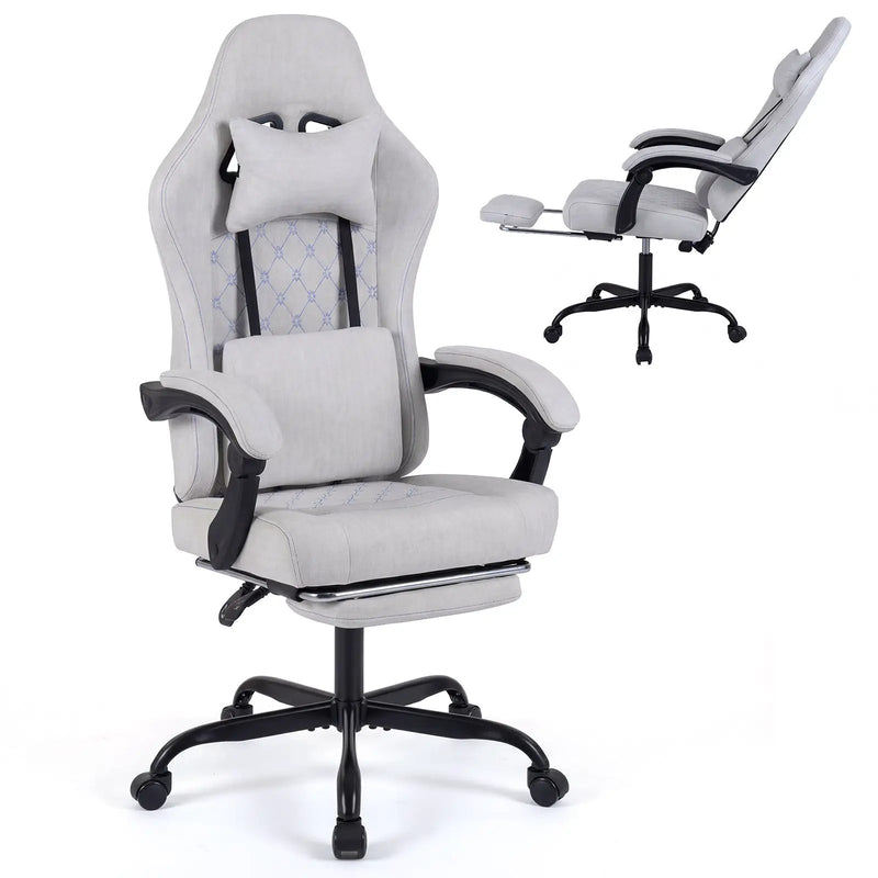 Gaming Chair Height Adjustable Computer Chair with Headrest Video Game Chair by DirectDeals