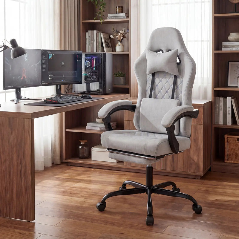 Gaming Chair Height Adjustable Computer Chair with Headrest Video Game Chair by DirectDeals