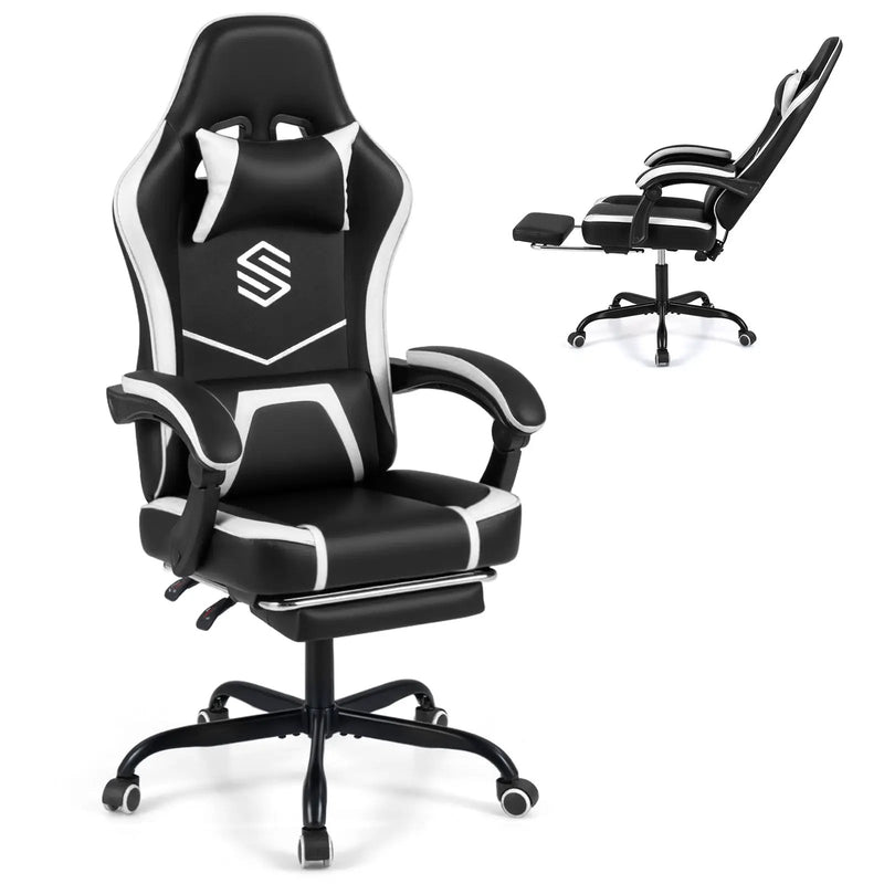 Gaming Chair Height Adjustable Computer Chair with Headrest Ergonomic Office Task Chair by DirectDeals