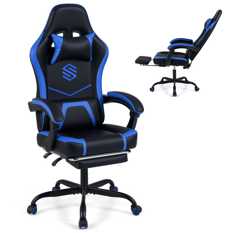 Gaming Chair Height Adjustable Computer Chair with Headrest Ergonomic Office Task Chair by DirectDeals