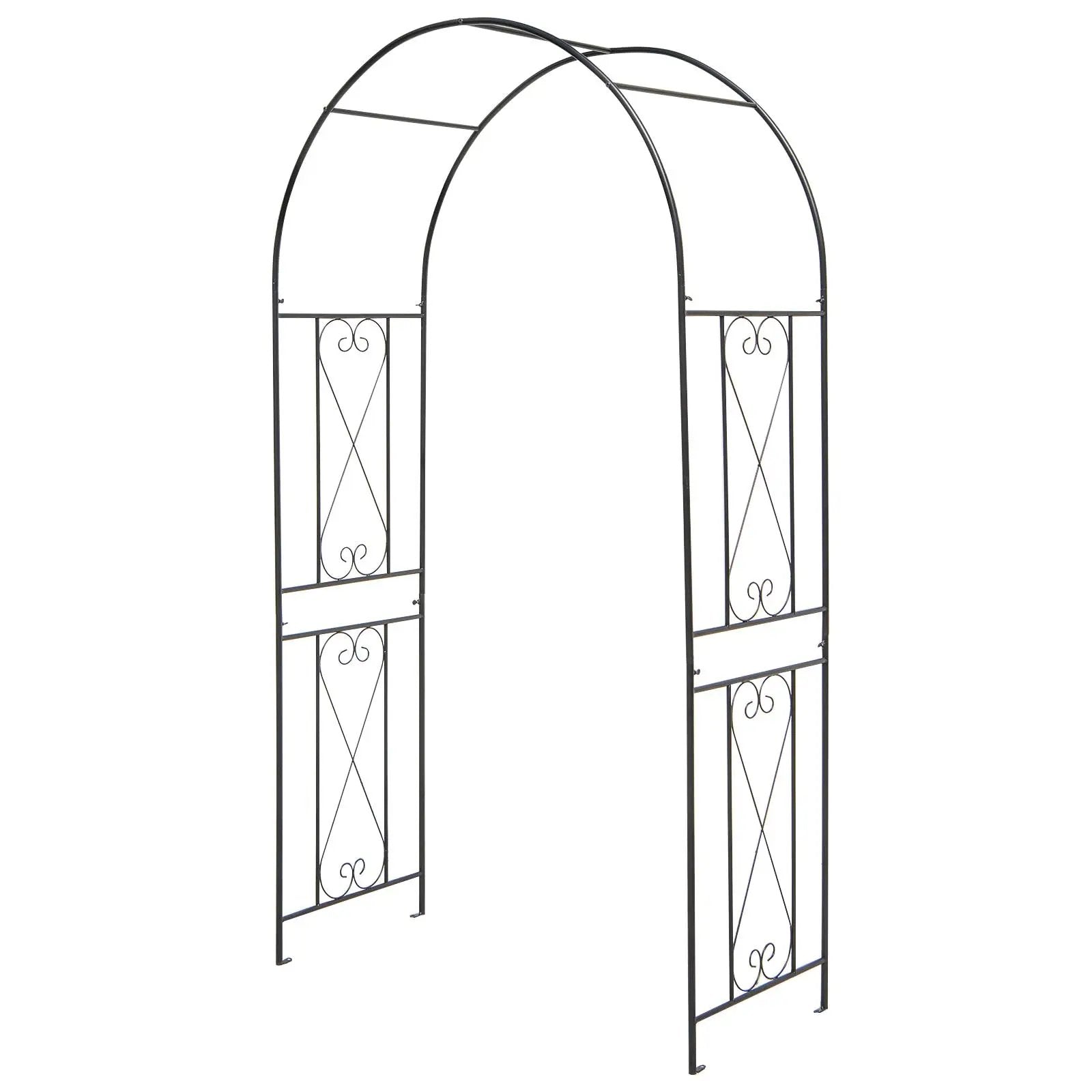 Garden Arch Arbor Trellis Patio Plant Stand Rack Archway-Black by DirectDeals