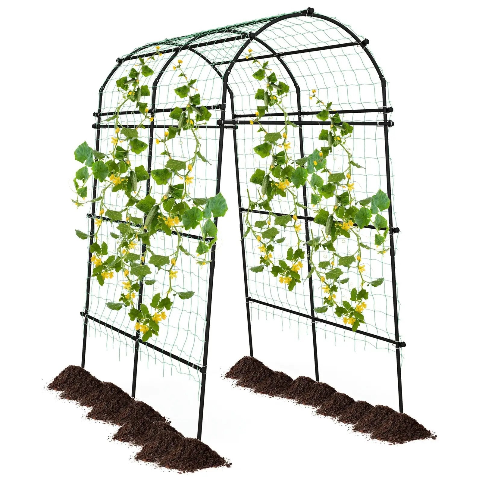 7.5 Feet Garden Arch Trellis with PE Coated Metal Structure by DirectDeals