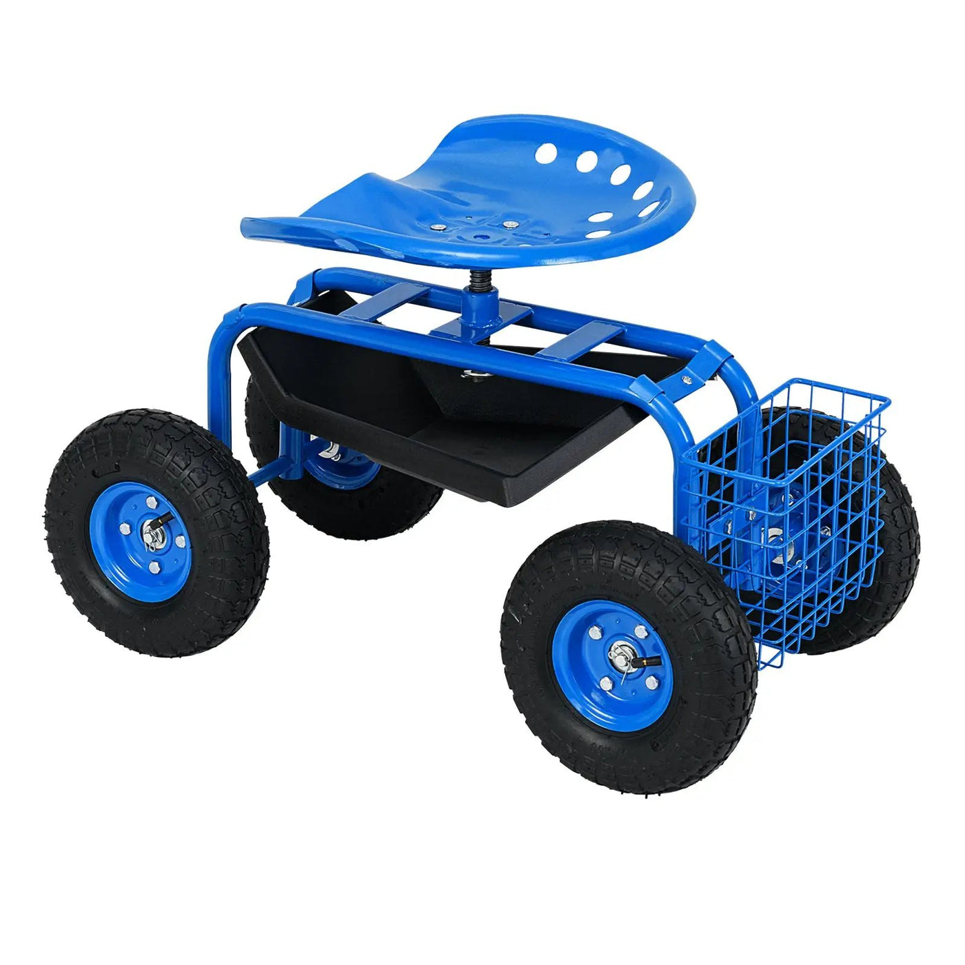 Red/Green Garden Cart Rolling Work Seat With Heavy Duty Tool Tray Gardening Planting by DirectDeals