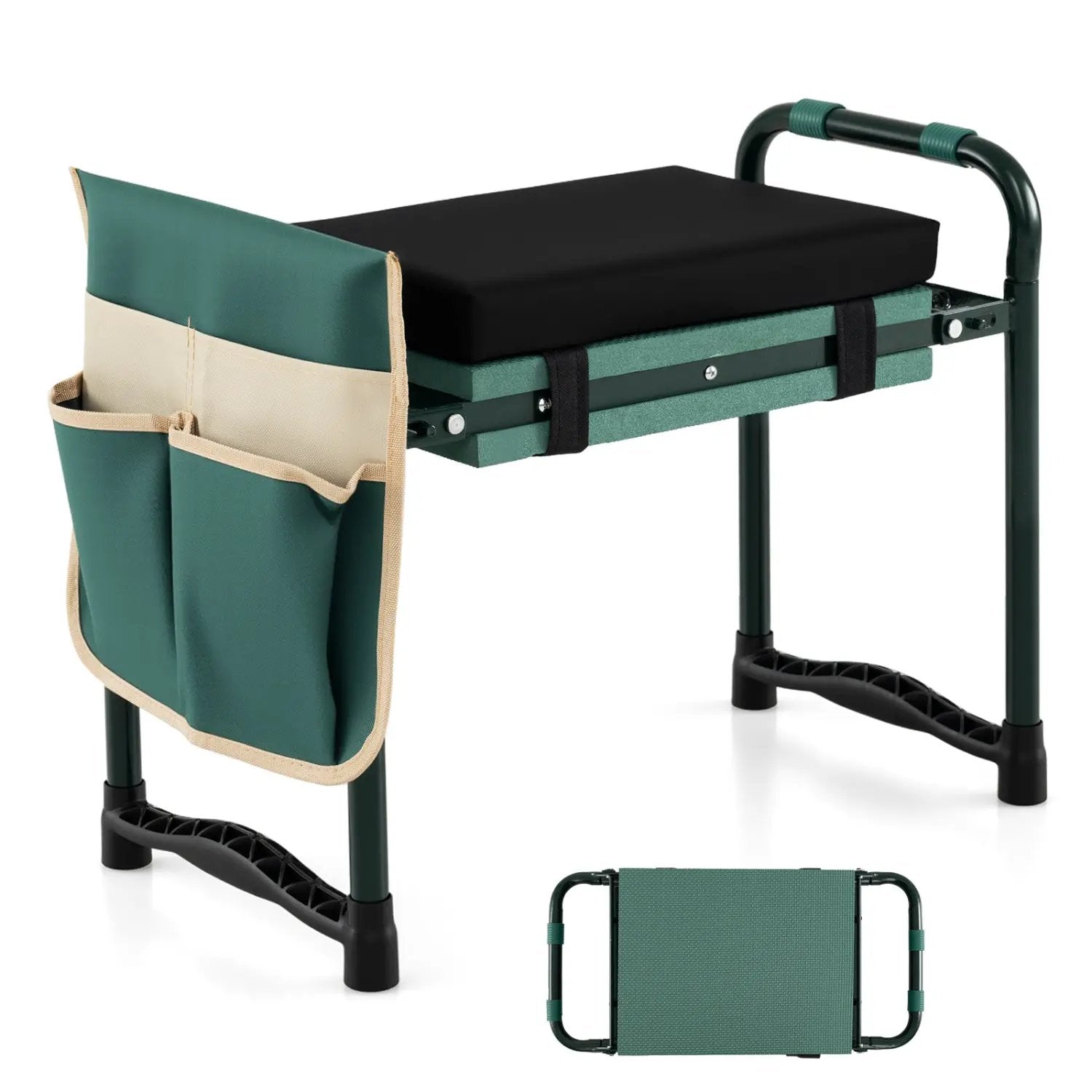 Garden Kneeler and Seat Foldable Gardening Stool with Wide EVA Foam Padding by DirectDeals