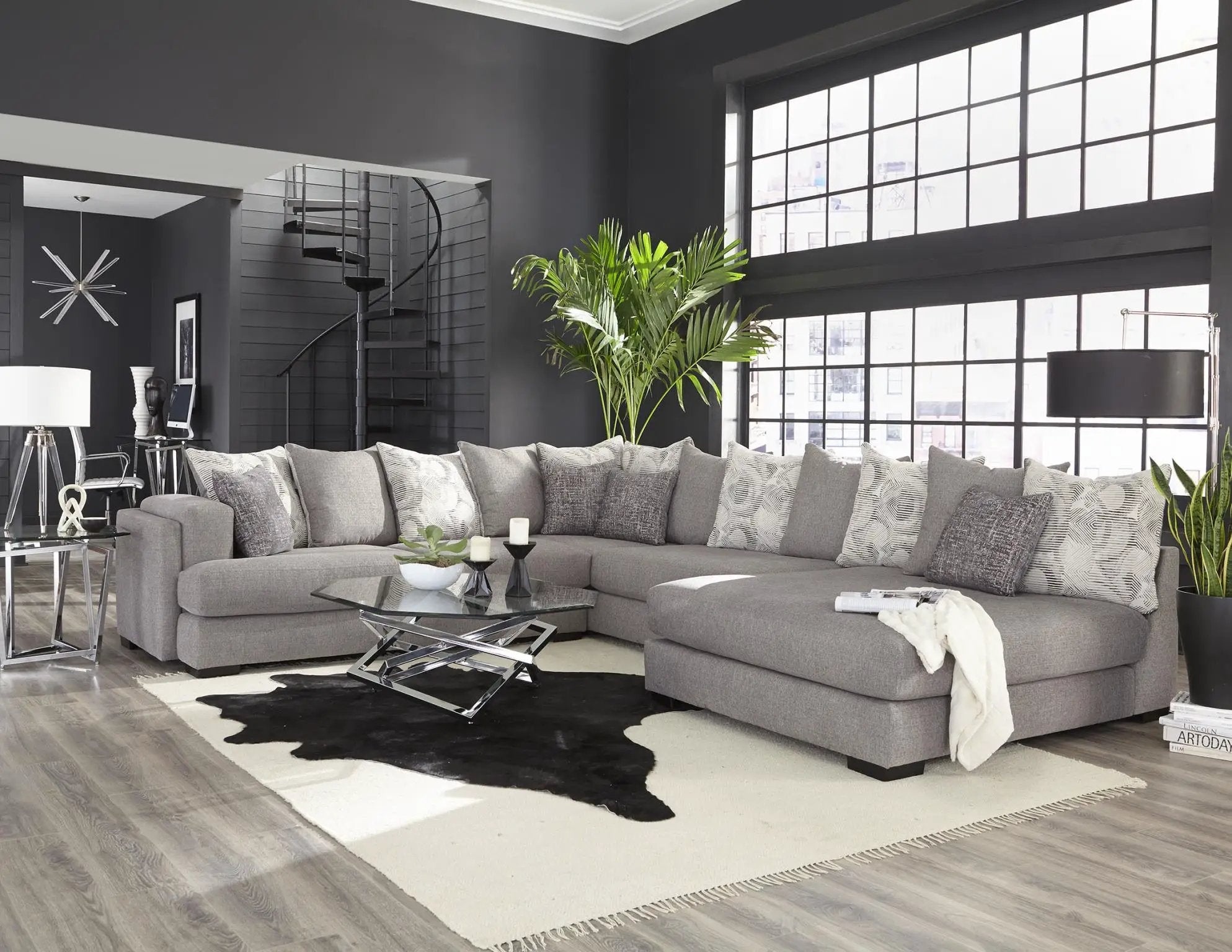 Garrett Sterling 3pc Sectional by Unique Piece Furniture