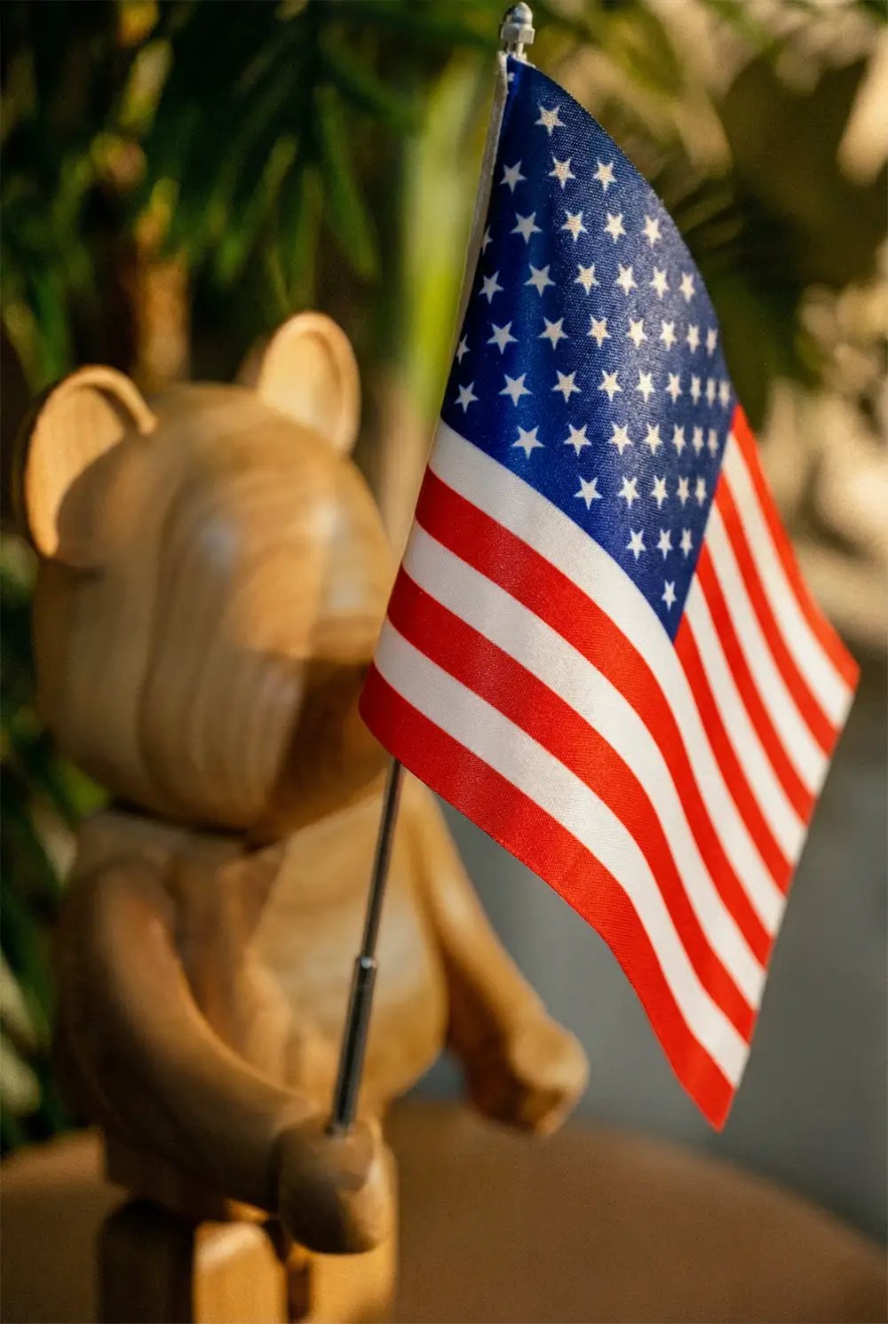 Handcrafted Wooden Bear Sculpture by Gizz