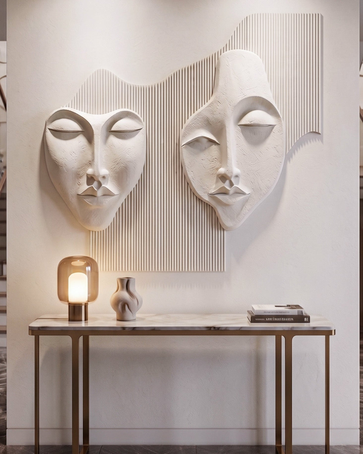 Wabi-Sabi 3D Face Wall Relief Art, photo 10 of 16