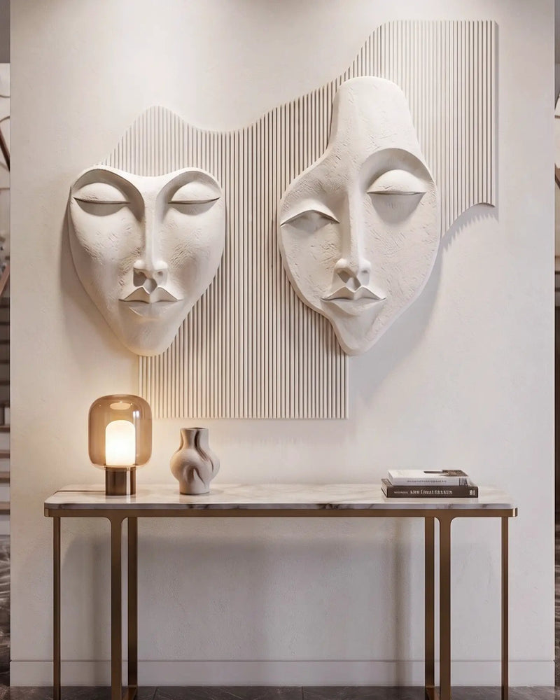Wabi-Sabi 3D Face Wall Relief Art by Gizz