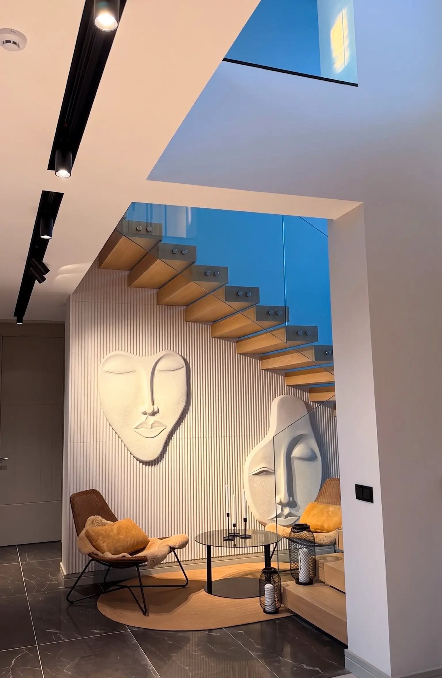 Wabi-Sabi 3D Face Wall Relief Art by Gizz