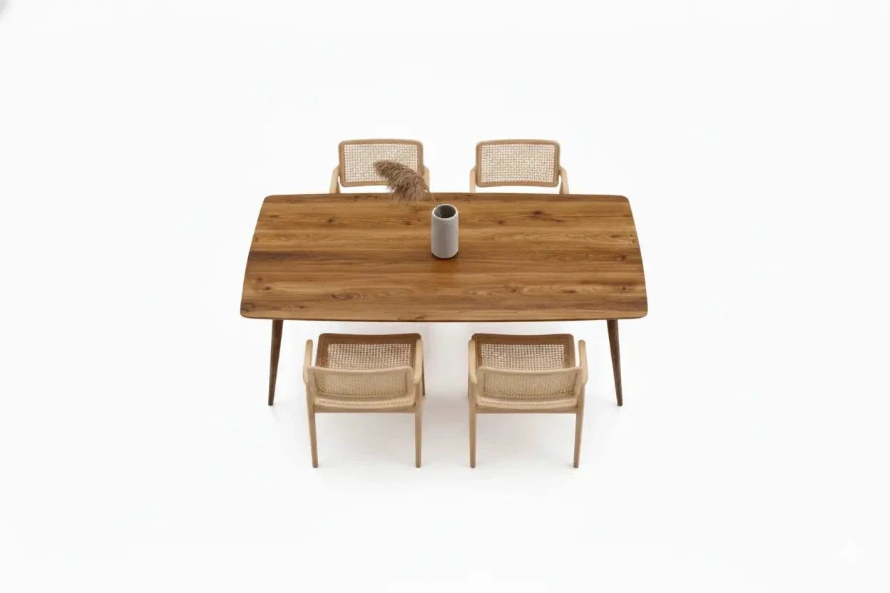 Edge Glued Hardwood Dining Table - Solid Kitchen Table by Gizz