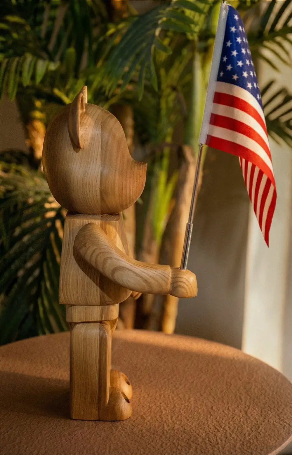 Handcrafted Wooden Bear Sculpture by Gizz