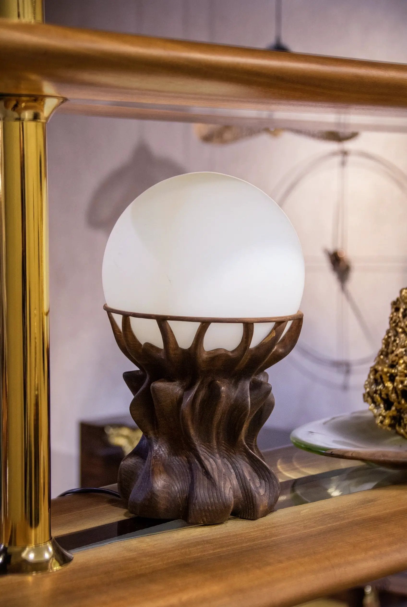 Handcrafted Solid Wood Table Lamp by Gizz