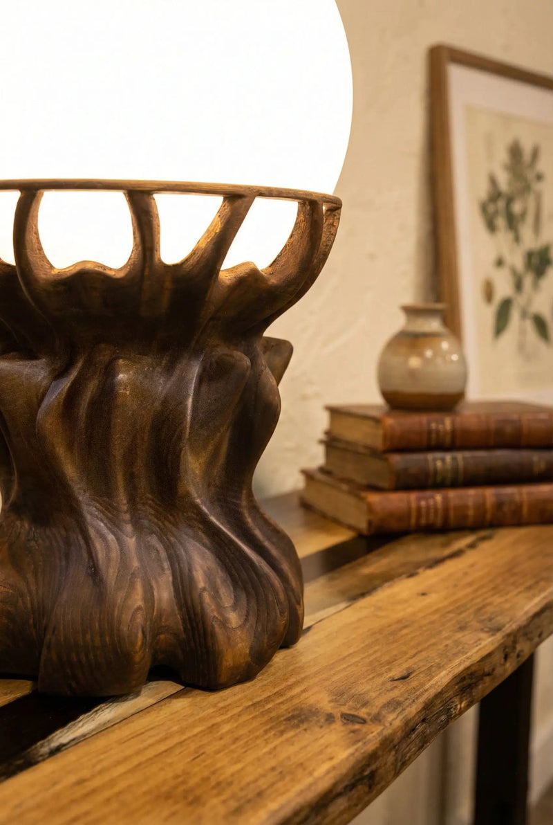 Handcrafted Solid Wood Table Lamp by Gizz