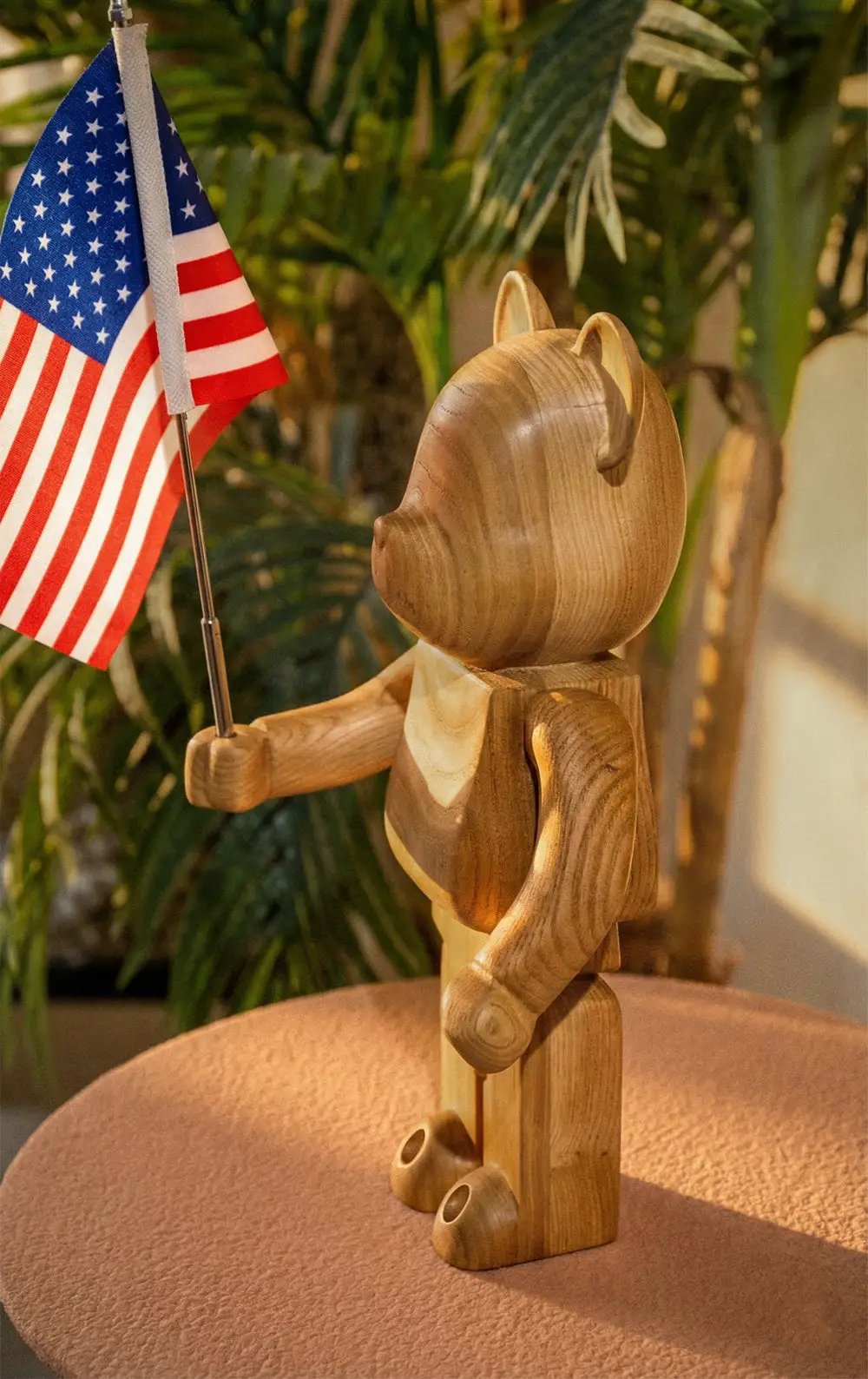 Handcrafted Wooden Bear Sculpture by Gizz
