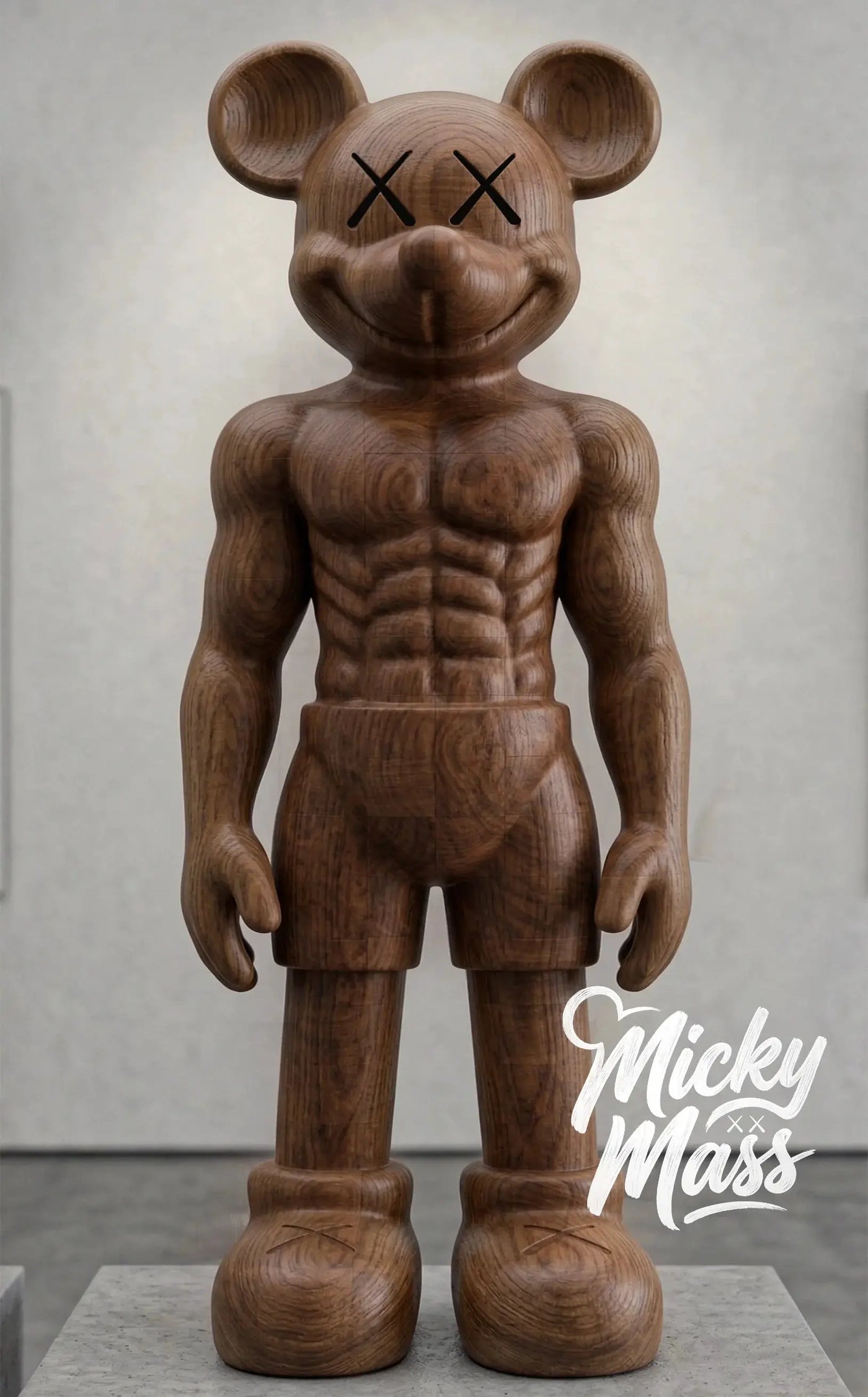 MickyMass Solid Wood Collectible Art Figure by Gizz