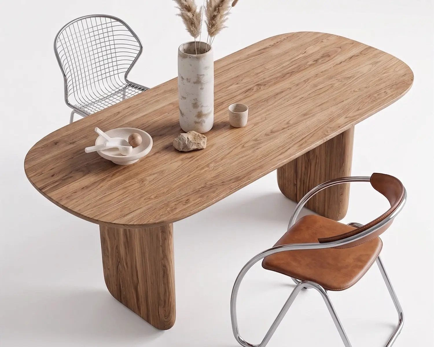 Oval Solid Wood Dining Table by Gizz