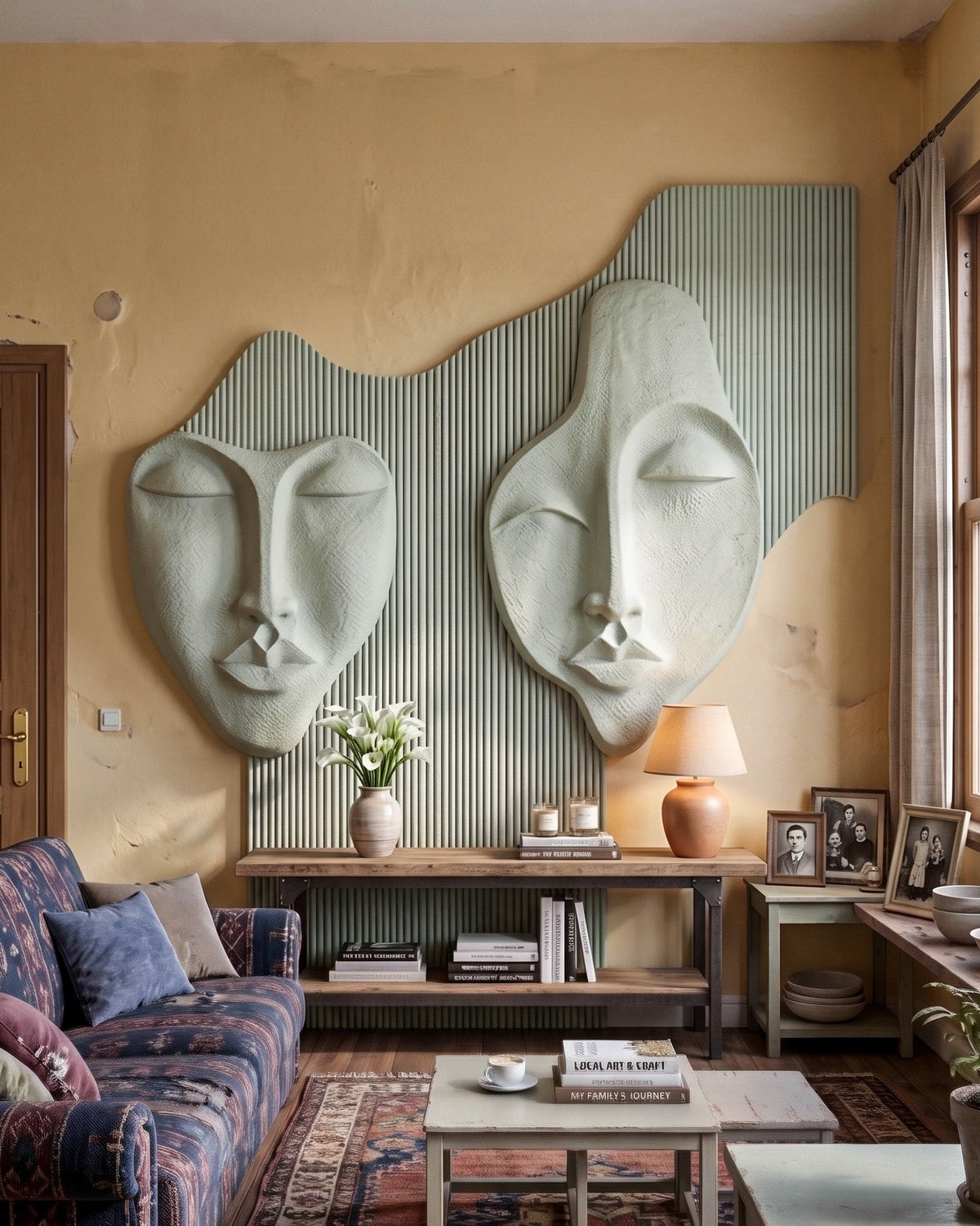 Wabi-Sabi 3D Face Wall Relief Art, photo 2 of 16
