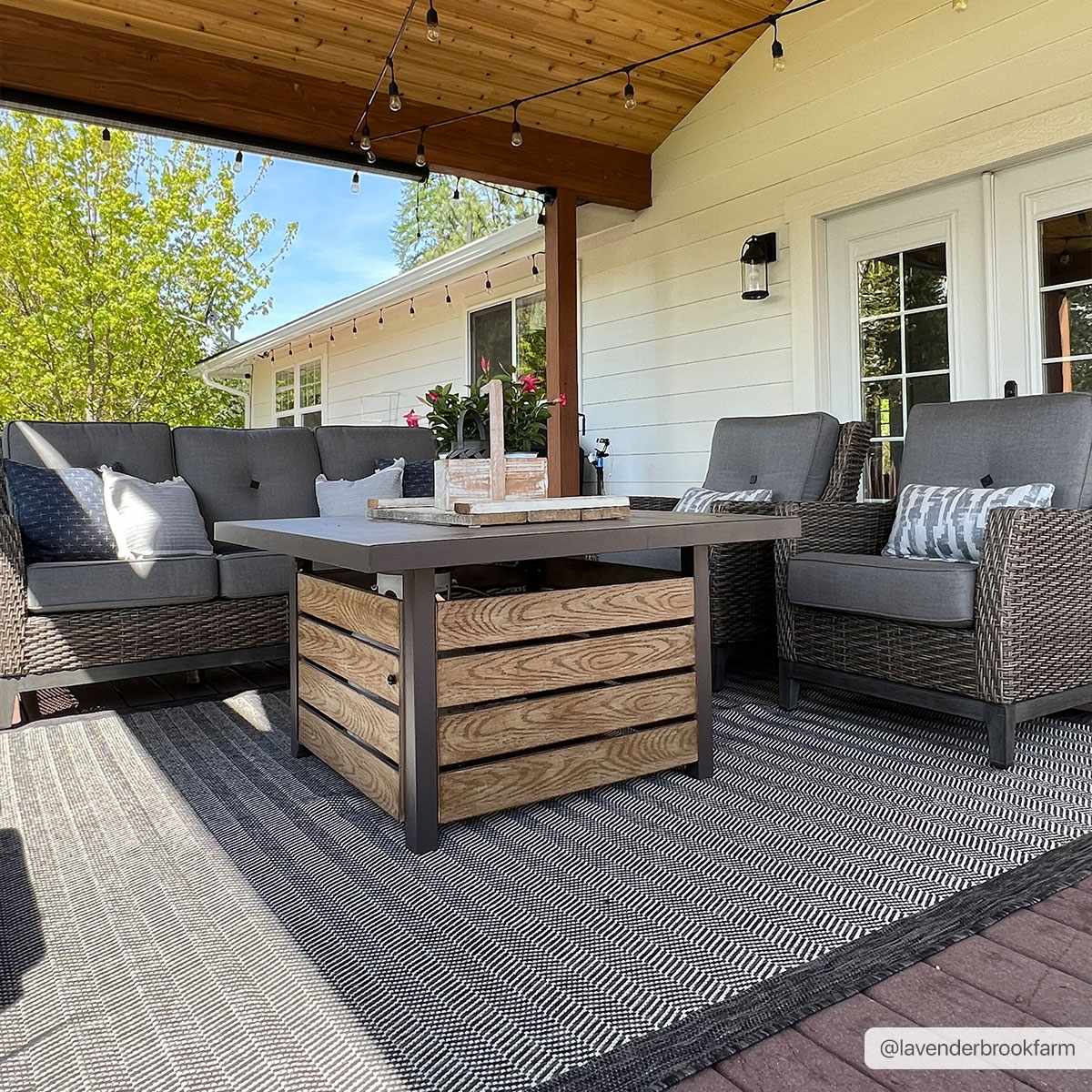 Genet Gray Outdoor Area Rug - Clearance by Boutique Rugs