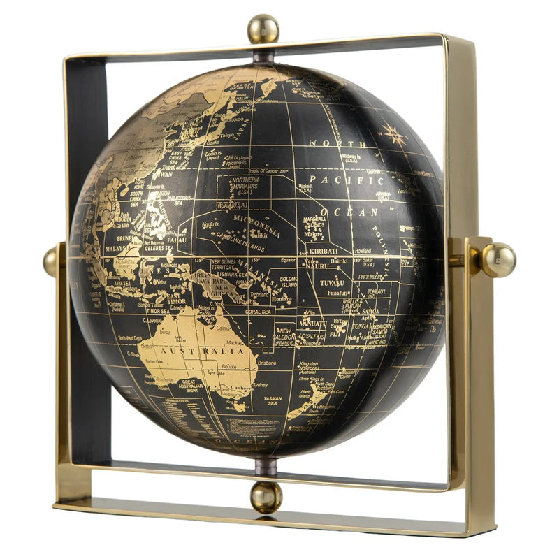 Geographic 6/ 8/ 10 Inch World Globe with Clear Printing and Square Frame by DirectDeals
