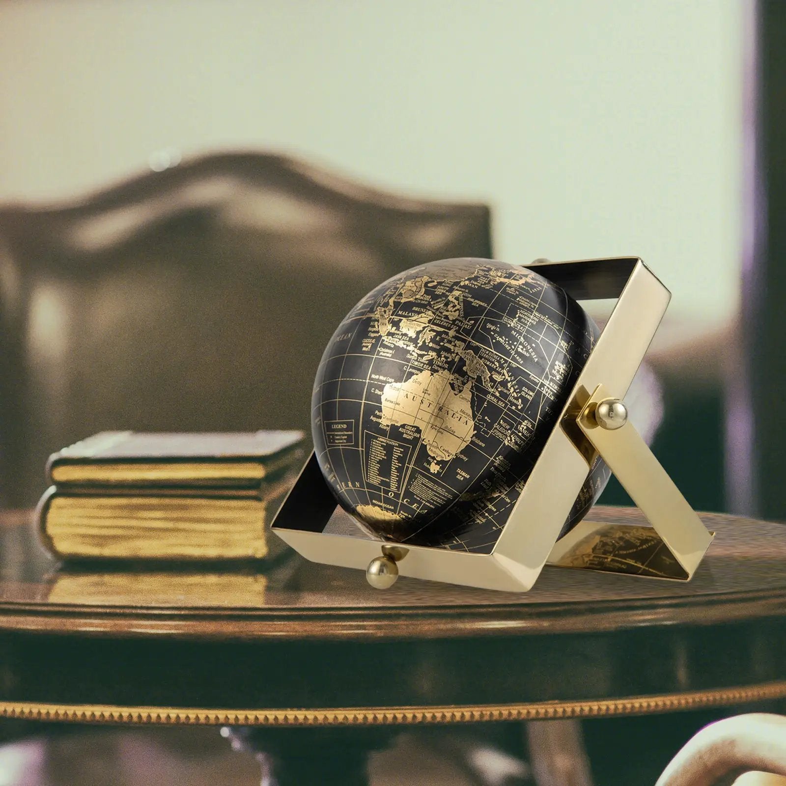 Geographic 6/ 8/ 10 Inch World Globe with Clear Printing and Square Frame by DirectDeals