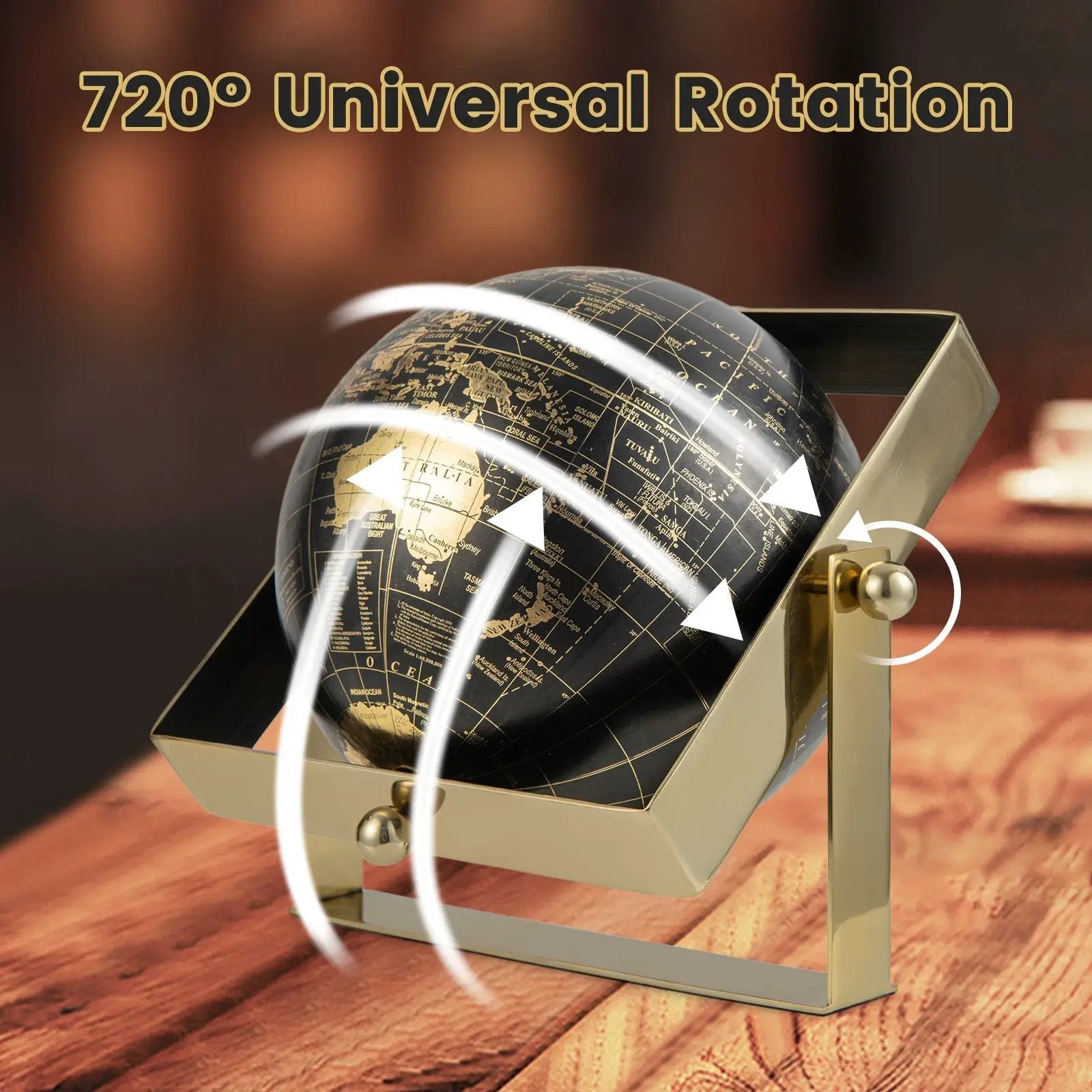 Geographic 6/ 8/ 10 Inch World Globe with Clear Printing and Square Frame by DirectDeals