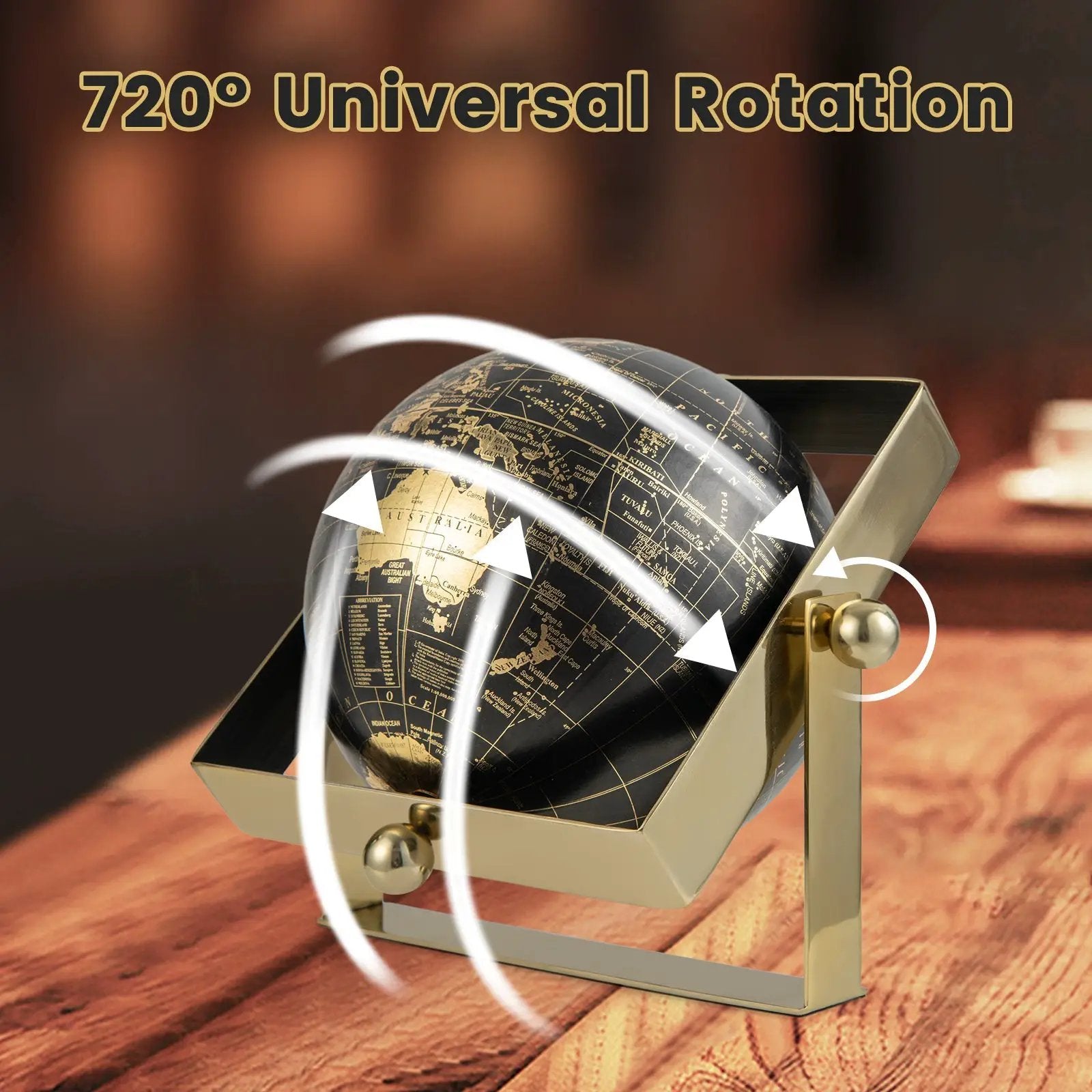 Geographic 6/ 8/ 10 Inch World Globe with Clear Printing and Square Frame by DirectDeals