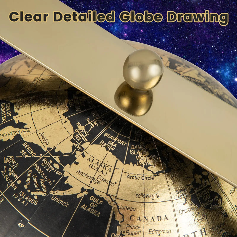 Geographic 6/ 8/ 10 Inch World Globe with Clear Printing and Square Frame by DirectDeals