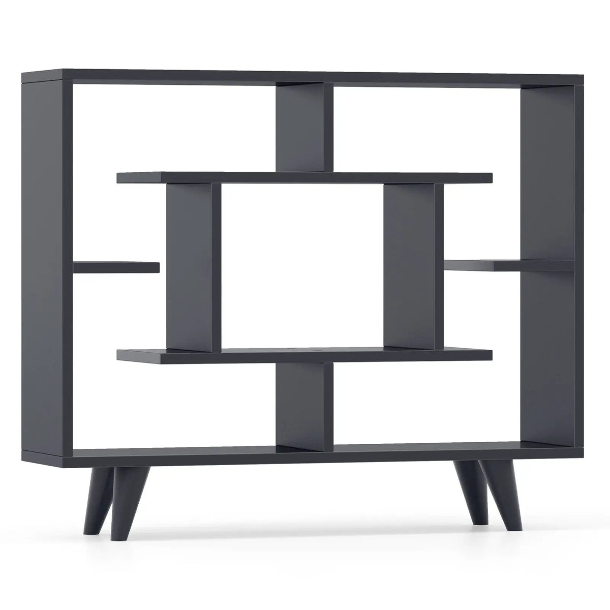 Geometric Bookcase with Anti-Tipping Kit and Storage Shelving Unit by DirectDeals