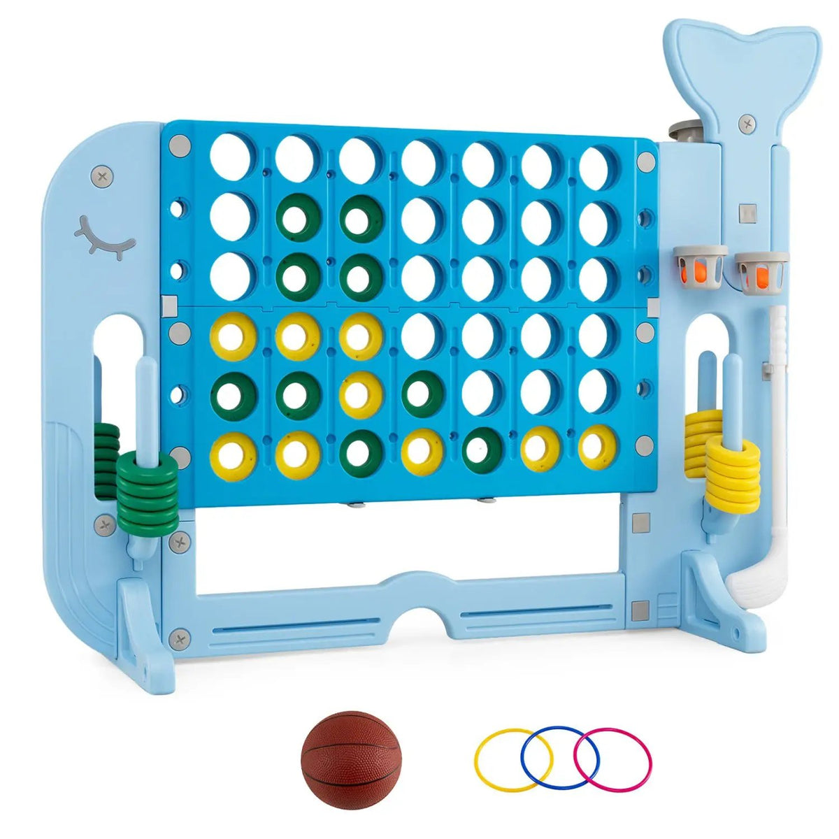 Giant 4-to-Score Game Set Jumbo Connect Four Game with Ring-toss by DirectDeals