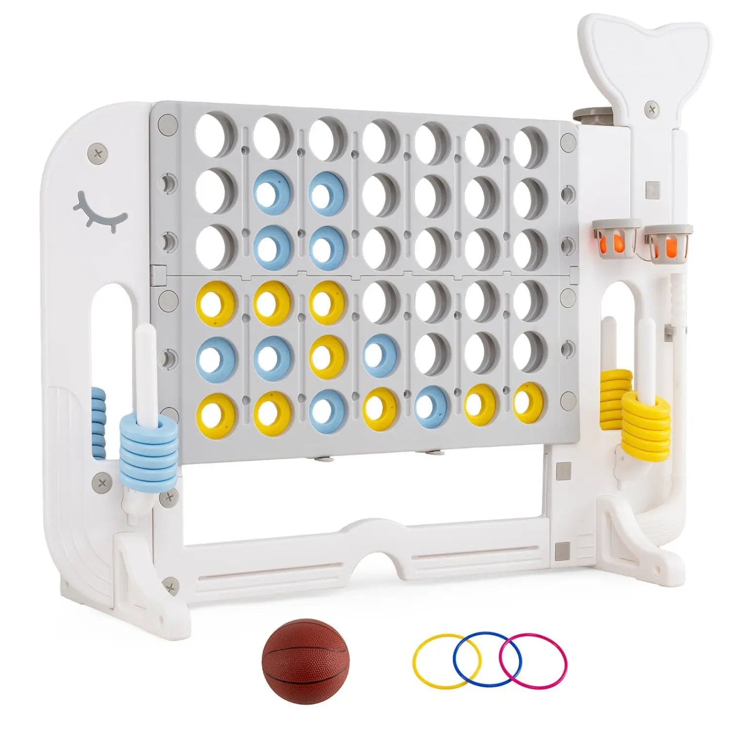Giant 4-to-Score Game Set Jumbo Connect Four Game with Ring-toss by DirectDeals