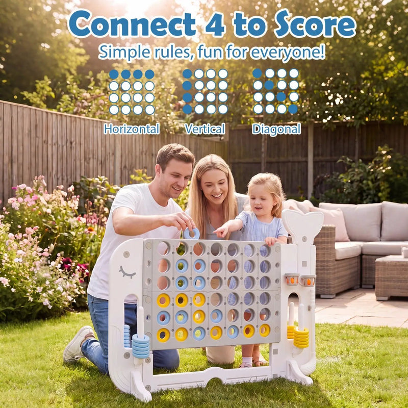 Giant 4-to-Score Game Set Jumbo Connect Four Game with Ring-toss by DirectDeals