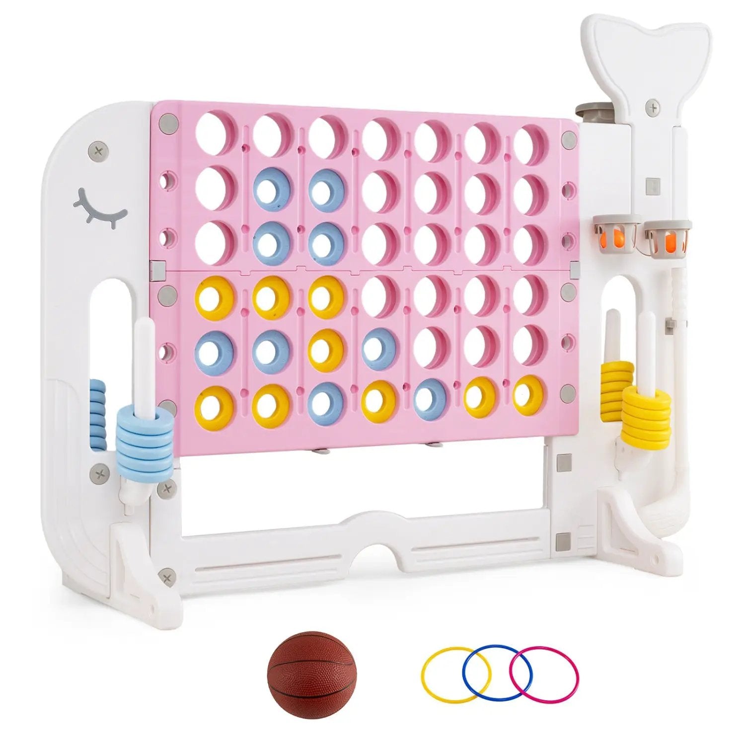 Giant 4-to-Score Game Set Jumbo Connect Four Game with Ring-toss by DirectDeals