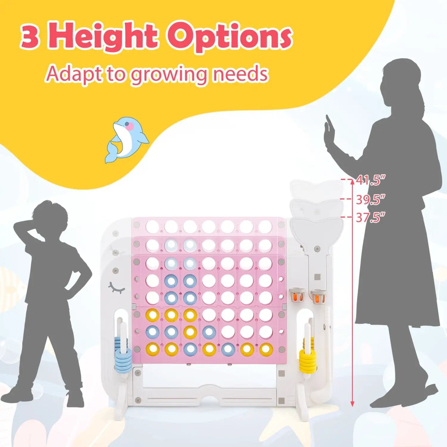 Giant 4-to-Score Game Set Jumbo Connect Four Game with Ring-toss by DirectDeals