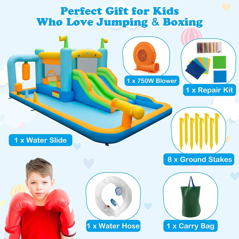 Giant Inflatable Water Slide for Kids Aged 3-10 Years (with 680W Blower) by DirectDeals