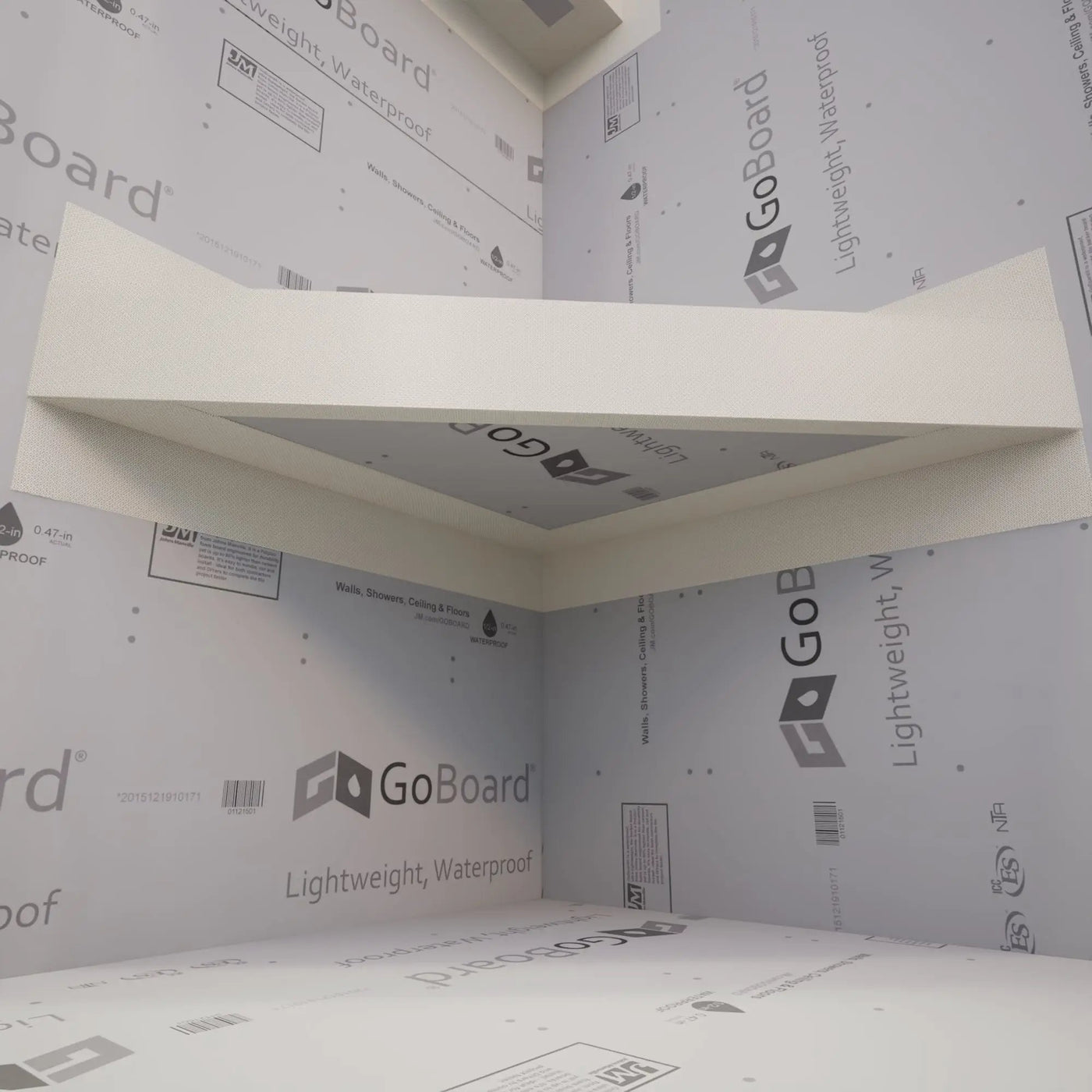 The Original Floating Corner Shower Bench Kit™ with GoBoard® by The Original Granite Bracket