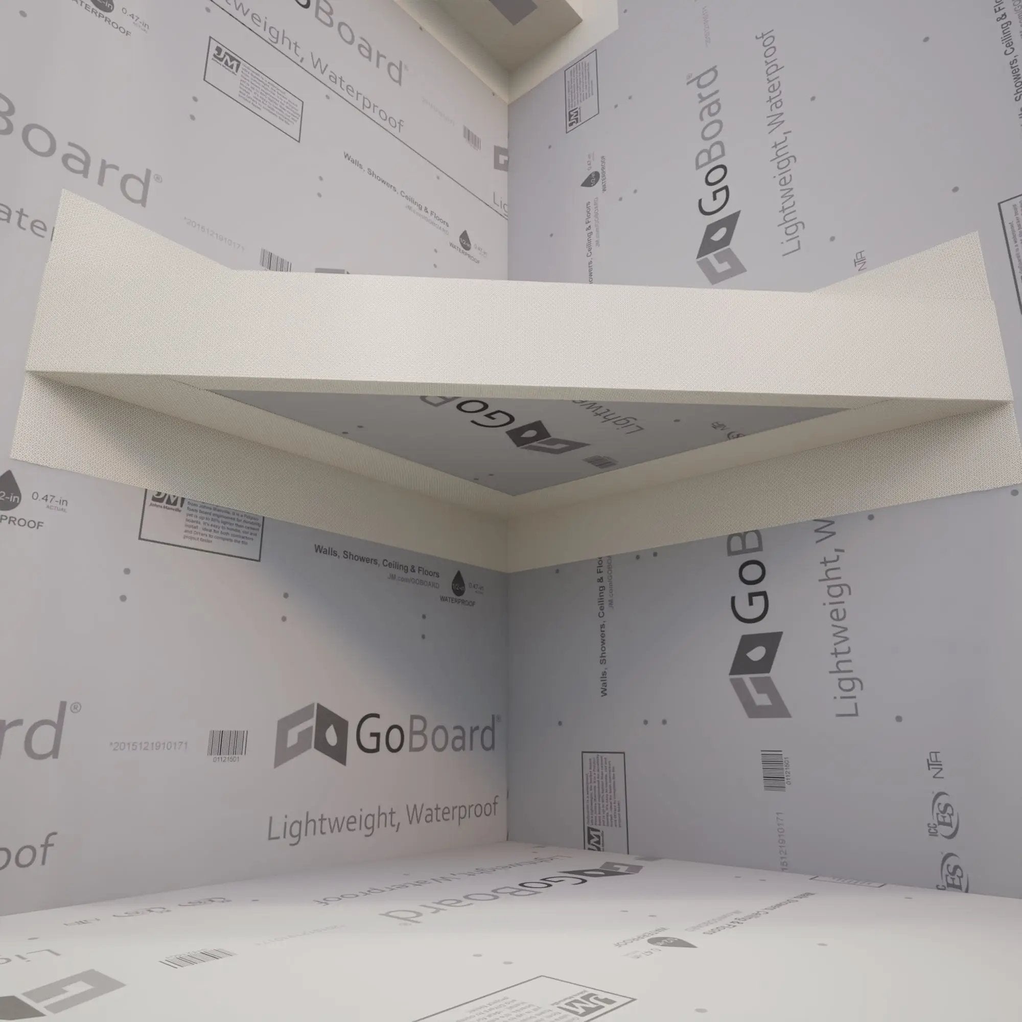 The Original Floating Corner Shower Bench Kit™ with GoBoard® by The Original Granite Bracket